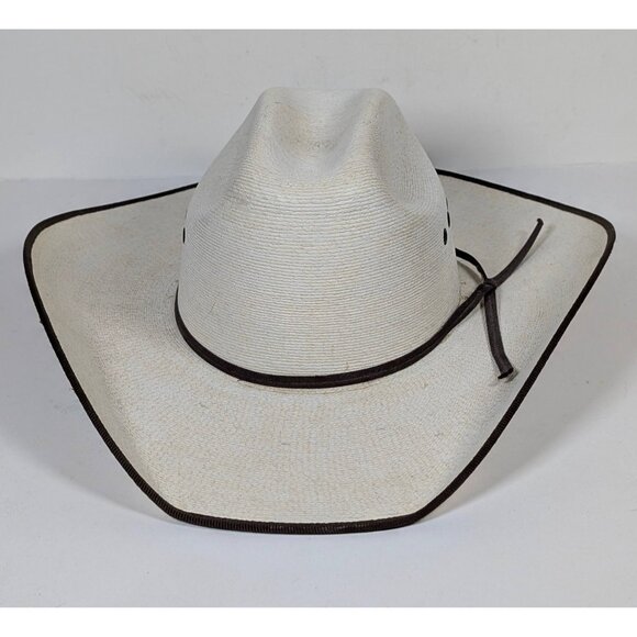 Atwood Hereford Low Crown Western Cowboy Hat Size 7 1/4 Long Oval Mens Chocolate - Picture 2 of 10